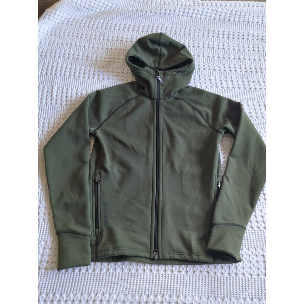 Houdini Mono Air Hoodie Green Size Small Full Zip Grid